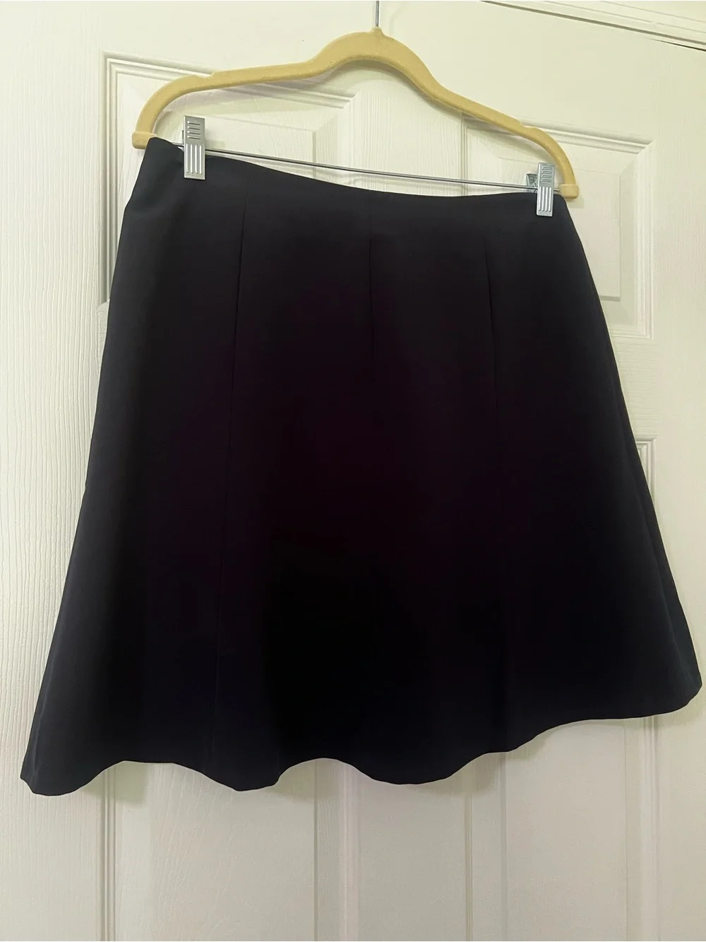 Premise Studio Women’s 8 Black Solid Poly Spandex A-Line Knee Zip Lined Skirt